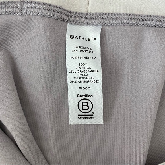 ATHLETA | Elation Asymmetrical 7/8 Tight in Powervita Colorblock Lilac Stone •XS - Picture 14 of 15